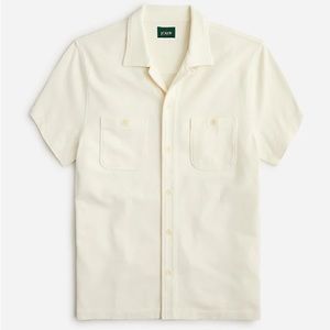 JCREW Mens Piqué Camp-Collar shirt